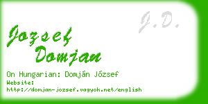 jozsef domjan business card