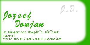 jozsef domjan business card